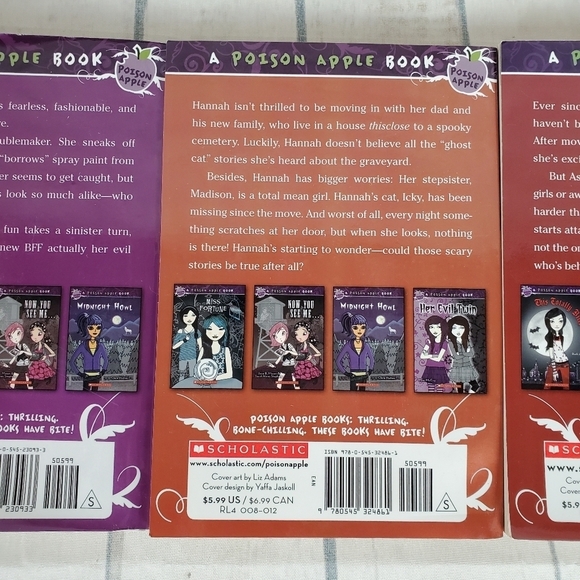 2/$25 Poison Apple  Books Set of 3 Scholastic - Picture 8 of 11